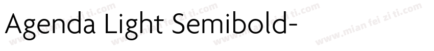 Agenda Light Semibold字体转换